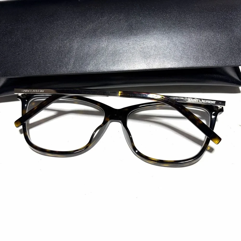 Saint Laurent Eyeglasses Frames Only SL92 003 Tortoise Cat Eye FullRim 56-15-140